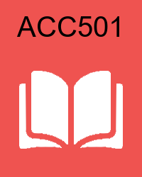 VU ACC501 Lectures