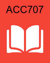 VU ACC707 Lectures