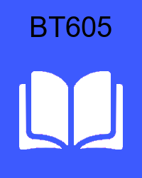 VU BT605 Lectures