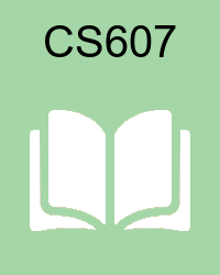 VU CS607 Materials