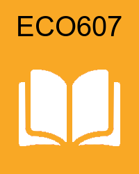 VU ECO607 Book
