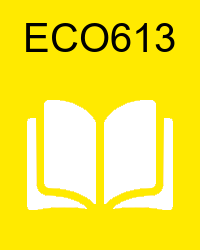 VU ECO613 Book