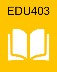 VU EDU403 Book