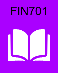 VU FIN701 Book