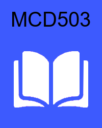VU MCD503 Book