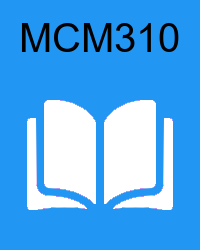 VU MCM310 Book
