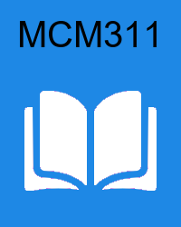 VU MCM311 Book