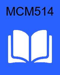 VU MCM514 Book