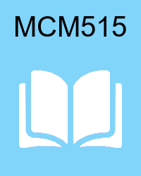 VU MCM515 Lectures