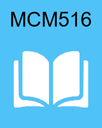 VU MCM516 Book