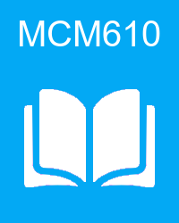 VU MCM610 Book