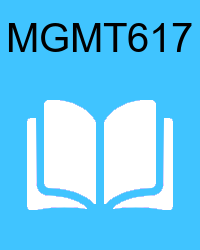 VU MGMT617 Book