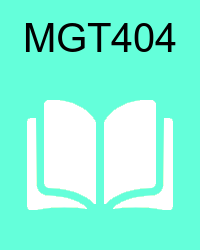 VU MGT404 Lectures