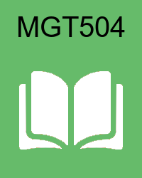 VU MGT504 Book