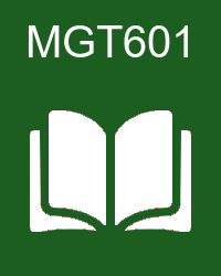 VU MGT601 Book