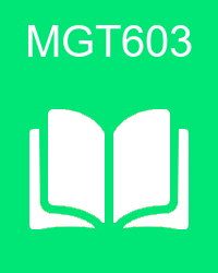 VU MGT603 Lectures