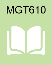 VU MGT610 Lectures