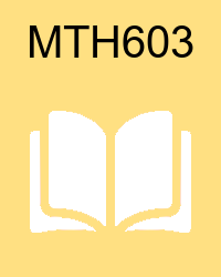 VU MTH603 Book