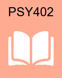 VU PSY402 Lectures