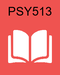 VU PSY513 Book